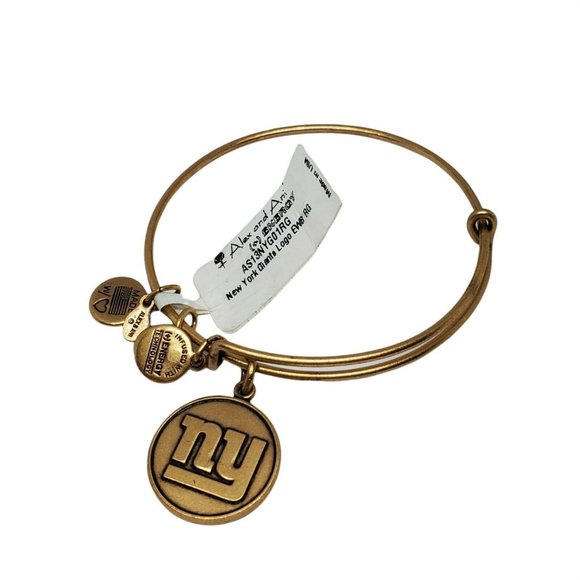 NEW Alex and Ani NFL New York Giants Football Brac - Picture 1 of 7